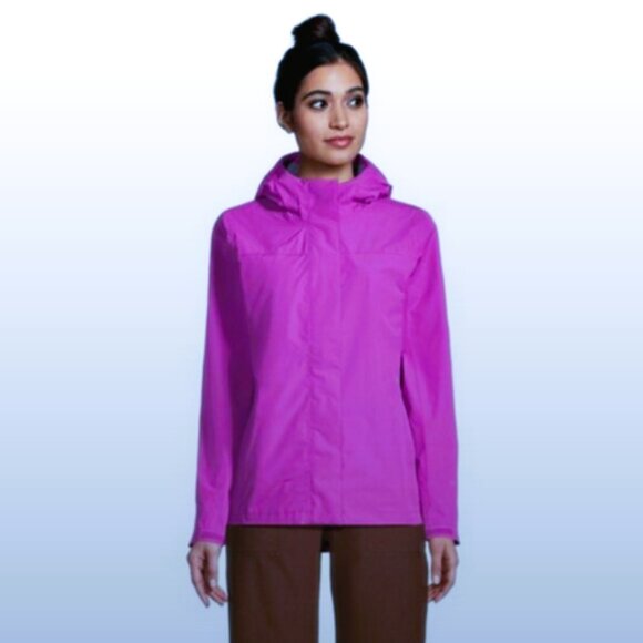 Woods Canatite Hooded Rain Jacket in Purple with Fuschia Lining - Size S - Picture 1 of 14